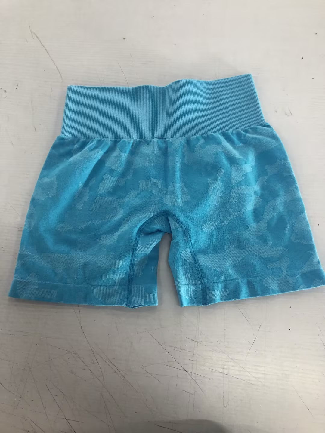 Women's Camo Jacquard Seamless Gym Shorts-Emporium Exclusive LLC 93-2909983