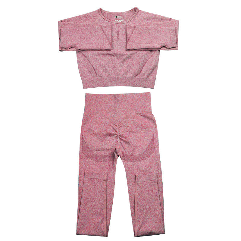 Breathable Sports Seamless Knit Yoga Wear Set-Emporium Exclusive LLC  93-2909983