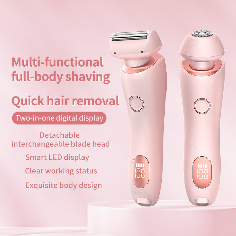 2-in-1 Hair Removal Epilator – Painless, Rechargeable & Portable