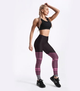 Rings Black Yoga Workout Leggings