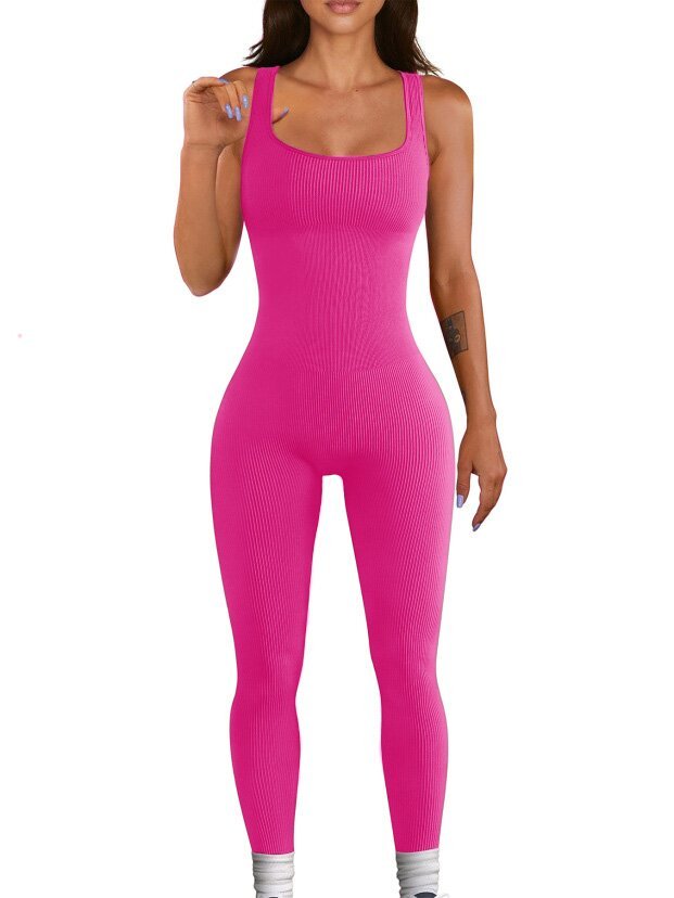 Women's one-piece sleeveless jumpsuit